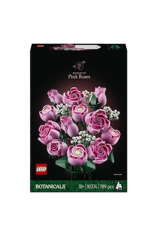 Ayrex Lego Botanicals Pembe Gül Buketi 10374 - Yetişkinler İçin Tomurcuk Ve Açmış Olarak 12 Pembe Gül İle 4 Bahar Diğer