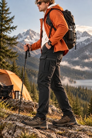 Dechers Erkek Kışlık Softshell İçi Polarlı Rüzgar, Soğuk & Su Geçirmez Taktik Pantolon - E232 Siyah