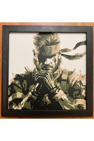 Metal Gear Big Boss 3d Baskı Tablo Çerceve