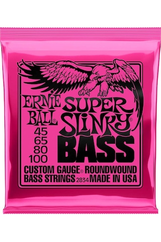 Ernie Ball 2834 Super Slinky Round Wound Bas Gitar Teli (45-100)