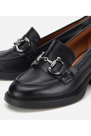 Hotiç Kadın Deri Siyah Tokalı Yüksek Topuklu Klasik Loafer 01ayh312800a100 01ayh312800a100 Siyah