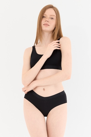 Naphor Touch Siyah Boyshort Külot Beyaz