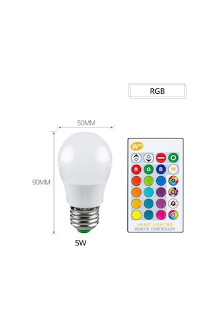 Led Lamba E27 B22 Rgb Led Ampul 15w 10w 5w Rgbw Kısılabilir Ampul Led Akıllı Işıklar Ev Tatil Dekorasyonu Için Uzaktan Kumanda İle E27 5w