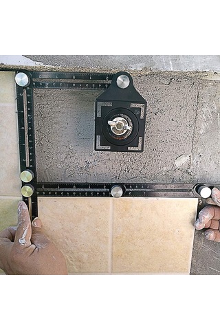 Çok Fonksiyonlu Alüminyum Delik Ayarlayıcı Şablon Cetveli