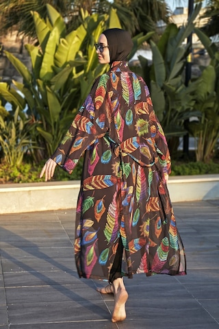 Remsa Mayo Remsa Tesettür Mayo Üzerine Tek Kaftan Kimono Pareo Rp019 Funda Siyah