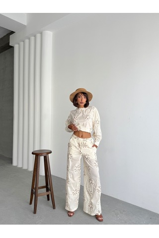 Verymoda Süzüneli Pantolon F1950 Desen 1