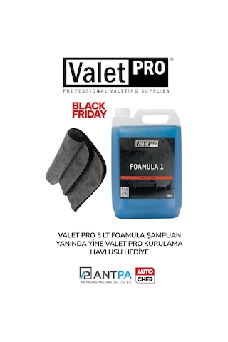 Valet Pro Foamula 1 Ph Nötr Yıkama Köpüğü 5 Lt Ve Valet Pro Kurulama Havlusu