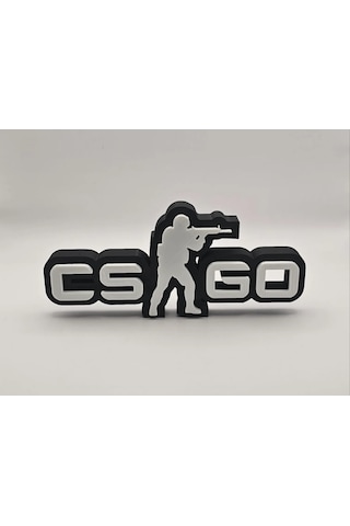 Csgo Yazılı 3d Dekoratif Obje 20cm Gamer Hediyelik Masaüstü D