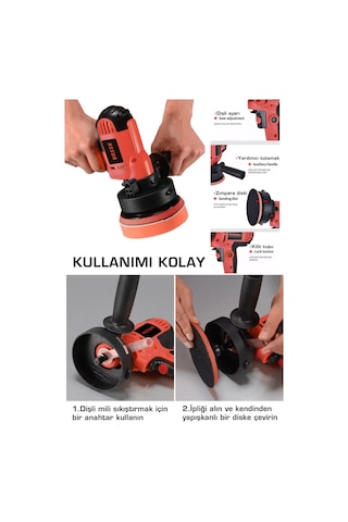 Assur ASR403 Elektrikli Dikey Polisaj Zımpara Makinesi Kırmızı
