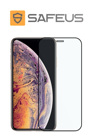 Safeus Tam Kaplayan Parmak İzi Bırakmayan Safir Ekran Koruyucu Cam , Apple Uyumlu iPhone Xs Max İle