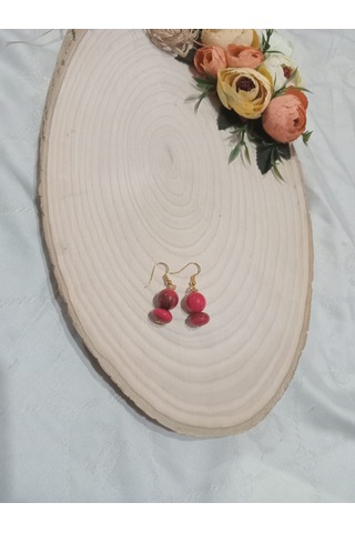 Modern Kırmızı Küpe Kırmızı