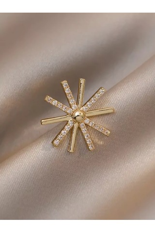 Olfil Broş-mini Kar Tanesi Yıldız Pırıltı Tarz Elegan 213791216 Altın Rengi