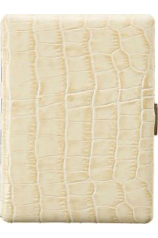 Pearl Japan Cosmos Deri Uzun Sigara Tabakası Croco Beyaz 9lu