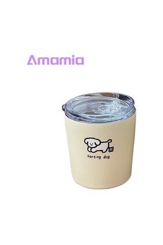 Amamia Termal Fincan Taşınabilir Kış Kapalı Açık Kahve Süt Su Termos Bardak