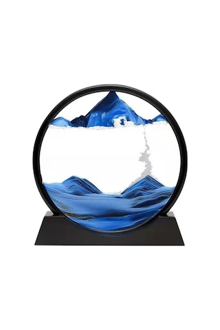 Yunboo Masaüstü Dekoratif 3d Kum Tablo - 360 Dönebilen Akıcı Sandık - Ofis Ve Ev İçin Zevkli Stres Atıcı