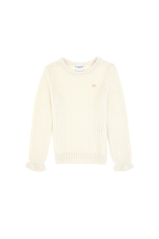 U.S. Polo Assn. Kız Çocuk Bisiklet Yaka Krem Kazak 50316269-VR256