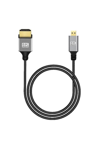 8k 60hz Mikro Hdmi Uyumlu - Hdmi Uyumlu Çift Yönlü Video Adaptör Kablosu Ana Monitör Kablosu Tak Ve Çalıştır Esnek Hd Uyumlu Tv Dönüştürücü Kablosu