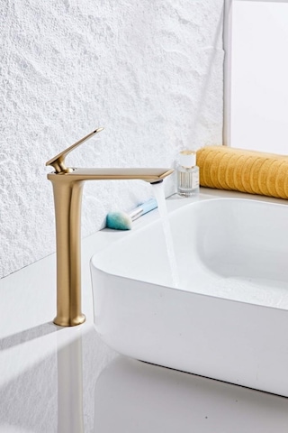 Forma Uzun Lavabo Bataryası Mat Pırınc-altın Mat Pirinç Altın
