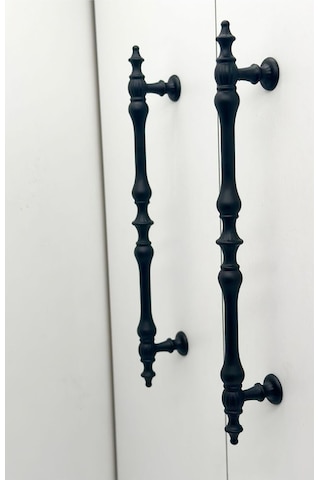 Şehzade Mat Siyah Mobilya Dolap Mutfak Çekmece Kulpu 96 Mm 9.6 Cm 2 Adet