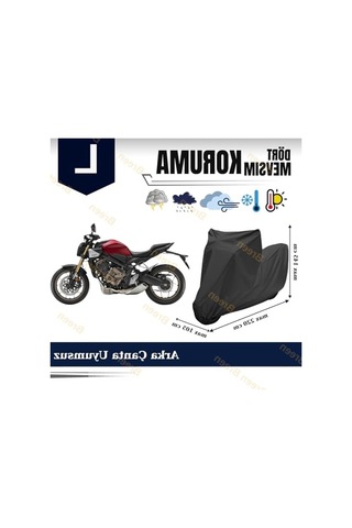 Siyah Motor Brandası, 2.10m-2.20m Arası Motorlar İçin Örtü