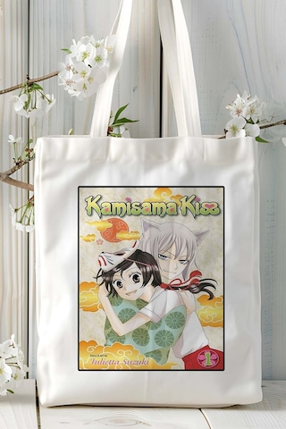 Art Hediye Kamisama Hajimemashitaı Baskılı Bez Omuz Çantası Kişiye Özel Model 1 Çok Renkli