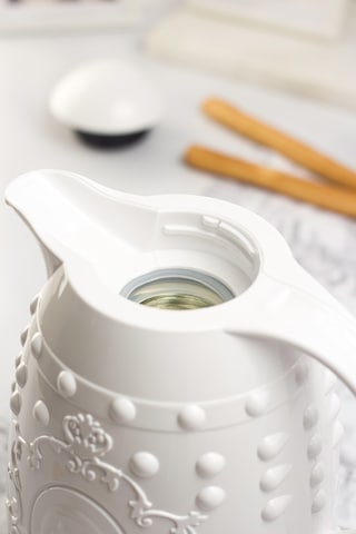 1 Lt Isı Yalıtımlı Çay Ve Soğuk Su Termosu Beyaz-6014