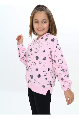 Toontoy Kız Çocuk Kapüşonlu Hırka Ekru