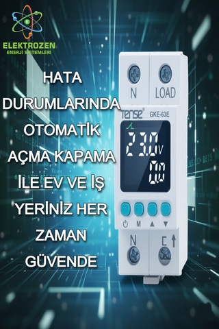 Monofaze Gerilim-akım Koruma Rölesi 63a