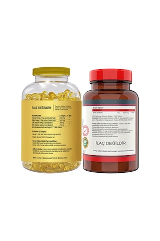 Flx Omega 3 Balık Yağı 180 Softgel & Nevfix Biotin 5000 Mcg 120 T
