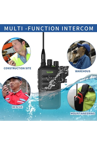 Wln Pmr 446 Sportif El Telsiz Ip67 Su Geçirmez Led Işıklı Kulaklık li Set