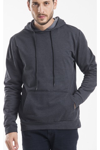 Süperlife Erkek Kapşonlu Regular Fit İnce Sweatshirt Spr 20k55 Antrasit