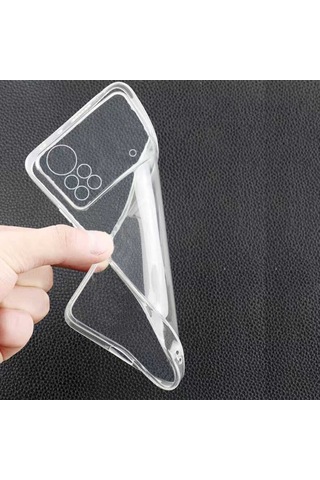 Xiaomi Poco M4 Pro 4G Kılıf Şeffaf Silikon Hibrit Case Kapak Renksiz