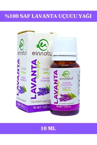 Einnatur Lavanta Uçucu Yağı %100 Saf Lavandula Angustifolia Essential Oil Linalol Ve Linalil Asetat 10 ML