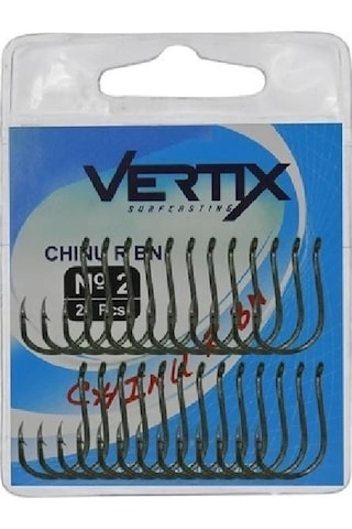 Vertix 58020 Chinu R Bn Siyah Olta İğnesi 25 Li Paket No:8 - Standart