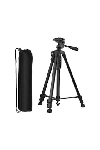Rosepremium 3366 Profesyonel Kamera Tripod, Telefon Tutucu Tripod 140 Cm