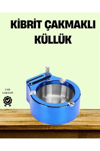 Mey Najmaddin Çakmaklı Küllük Paslanmaz Çelik Şık Masa Aksesuarı Najmaddin