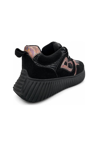 Papucumun Dünyası Kadın Modern Chunky Taban Yumuşak İç Yapılı Günlük Sneaker Siyah