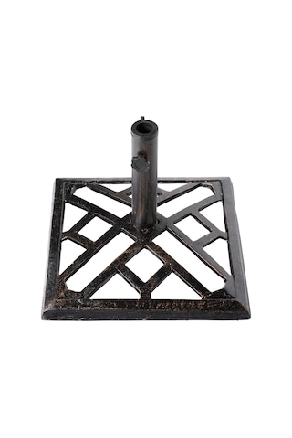 Qı003816 Kare-bronz Döküm Demir Şemsiye Taban Standı 8,6 Kg