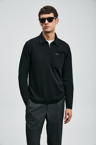 Lufian Erkek Lucas Smart Polo T-shirt 112040043 Siyah Siyah