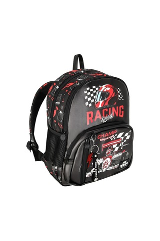 Racing Siyah Okul Çantası Siyah
