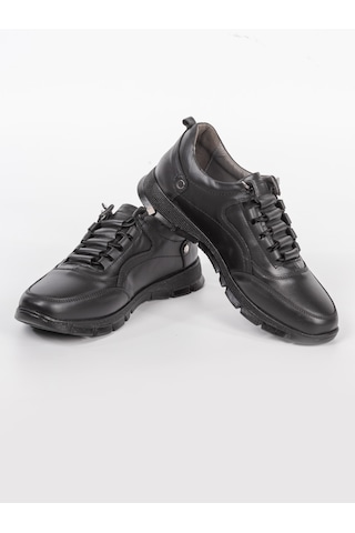 Black Vein Erkek Hakiki Deri Ortopedik Günlük Spor Ayakkabı Bva 3