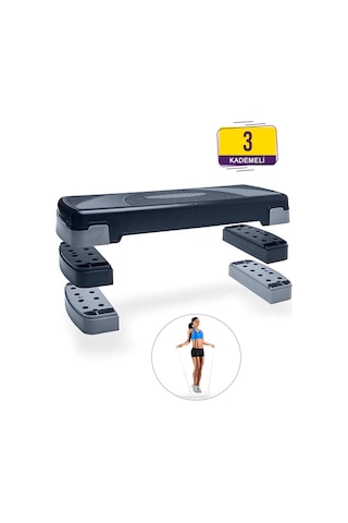 Spor Byfit 3 Kademeli Fitness Step Tahtası + Atlama İpi