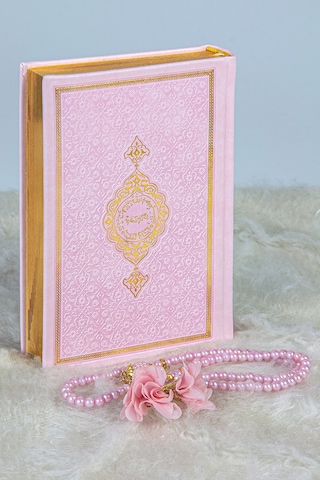 Termo Deri Ciltli Kuranı Kerim - Hafız Boy - Ahmet Hüsrev Hatlı - Tesbih Ve Ayraç Hediyeli - Pembe