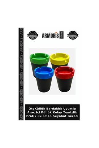 Otoküllük Bardaklık Uyumlu Araç İçi Küllük Kolay Temizlik Pratik Ekipman Seyahat Gereci