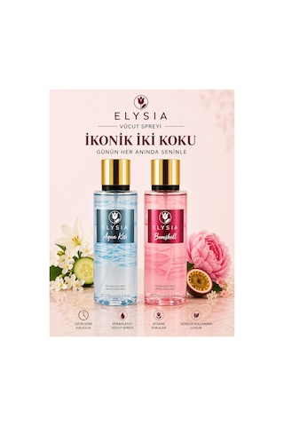 Elysıa Aqua Kiss & Bomshell Vücut Spreyi Seti 2x250 Ml 500 Ml Çiçeksi Meyvemsi Kadın Parfüm Mist