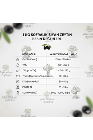Müşküleli Mehmet 440 - 460 Dane Zeytin 1 KG