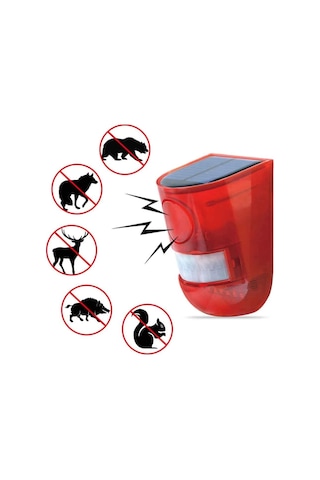 G01 Güneş Enerjili Yüksek Sesli Uyarı Işıklı Bahçe-fabrika Alarm