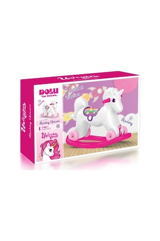 Dolu Unicorn Sallanan Tekerleklı At  2509