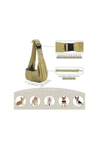 Köpek Taşıma Çantası, Geri Dönüşümlü Askı Taşıma Çantası, Köpek Askısı, Ayarlanabilir Köpek Askısı,