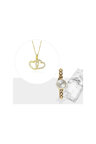 Glorria Glorria Altın Kalp Kolye - Hediye Seti